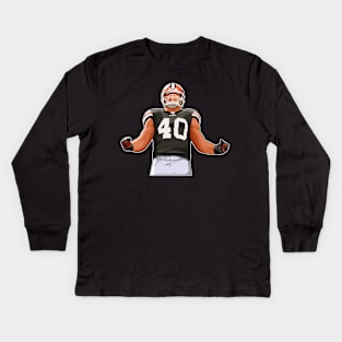 Peyton Hillis #40 Anger Reaction Kids Long Sleeve T-Shirt